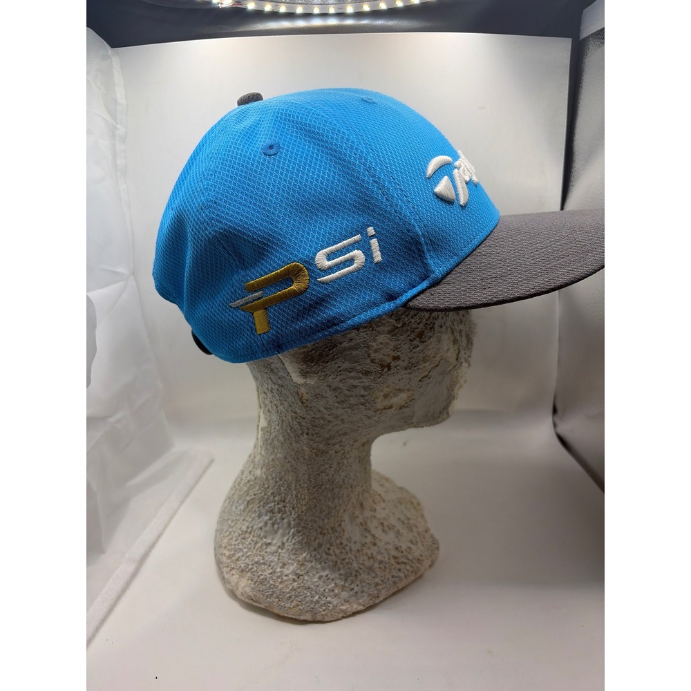 TaylorMade New Era 9FIFTY Snapback Golf Hat Blue Grey M1 PSi Diamond Mesh Cap - Picture 3 of 8